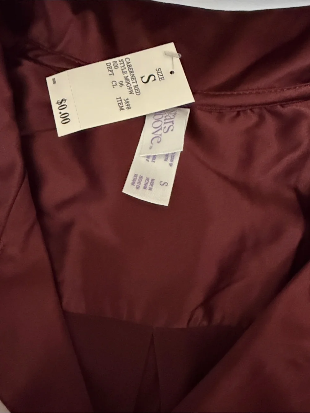Silky Burgundy Women's Satin Pajama Set